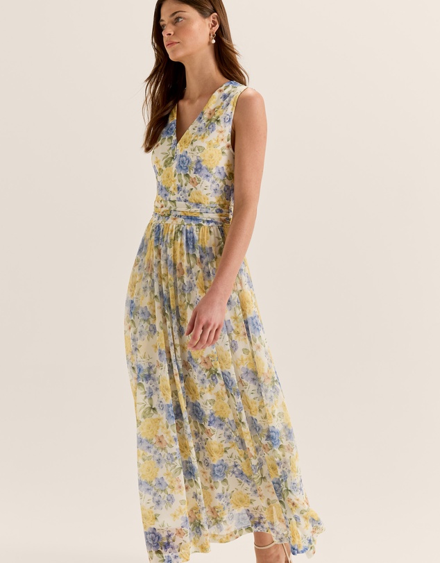 Review - Elba Floral Mesh Maxi Dress
