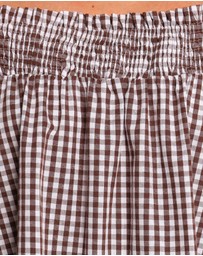 Petal & Pup - Kennedy Smock Mini Dress - Chocolate Gingham