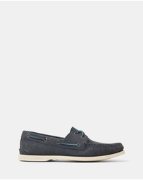 Sperry - A/O 2-Eye Medium Leather Nubuck Navy- Men's