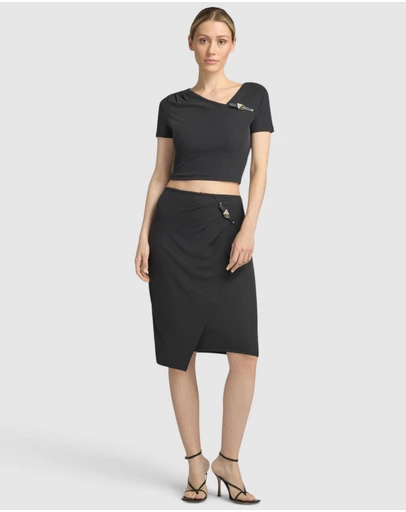 GUESS - Karole Midi Gathered Skirt