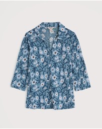 Seasalt - Seasalt Cornwall Blue Wavecrest Shirt in Organic Cotton Jersey