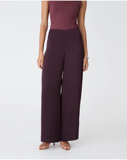 Forcast - Asma Satin Wide Leg Pants