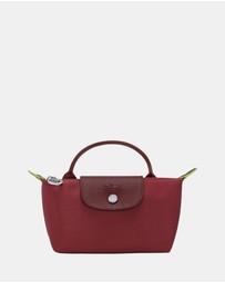 Longchamp - Le Pliage Green Pouch With Handle