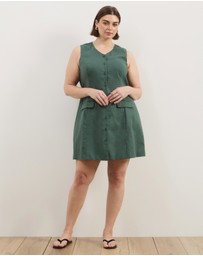 Atmos&Here Curvy - Juno Tailored Linen Blend Mini Dress