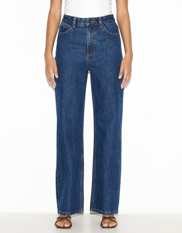 Dazie - Paris High Waisted Straight Leg Denim Jeans