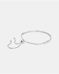 Swarovski - Matrix Tennis Bracelet, Mixed Round Cuts, White, Rhodium Plated