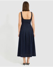 Pasduchas - Hudson Denim Panelled Midi Dress