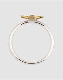 Elli Jewelry - Ring Bee 925 Sterling Silver Bicolor
