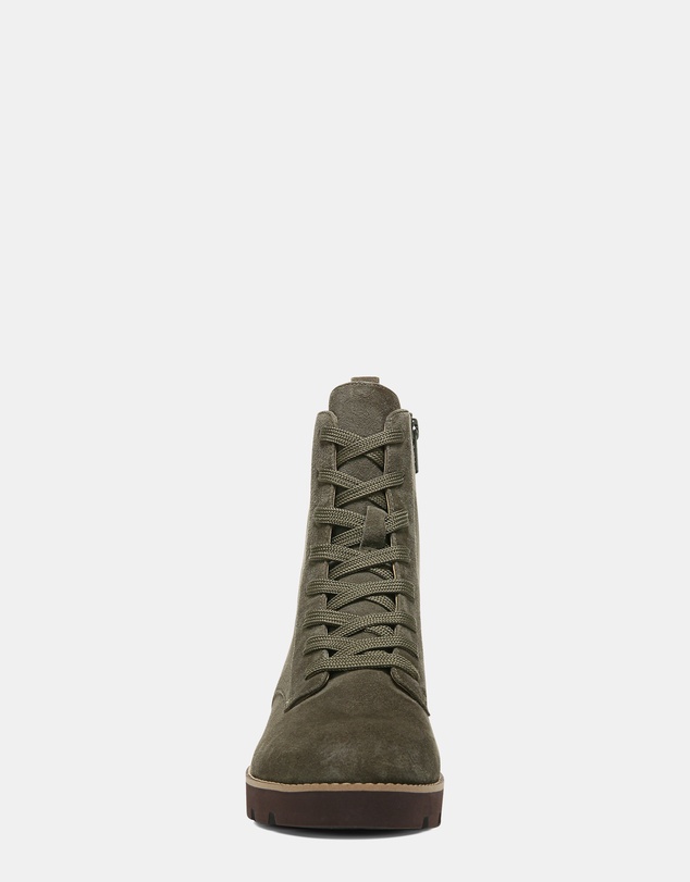 Vionic - Lani Lace-Up Boot - Olive Suede