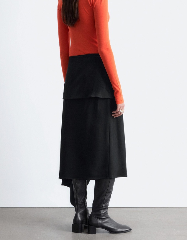 & Other Stories - Asymmetric Wrap Midi Skirt