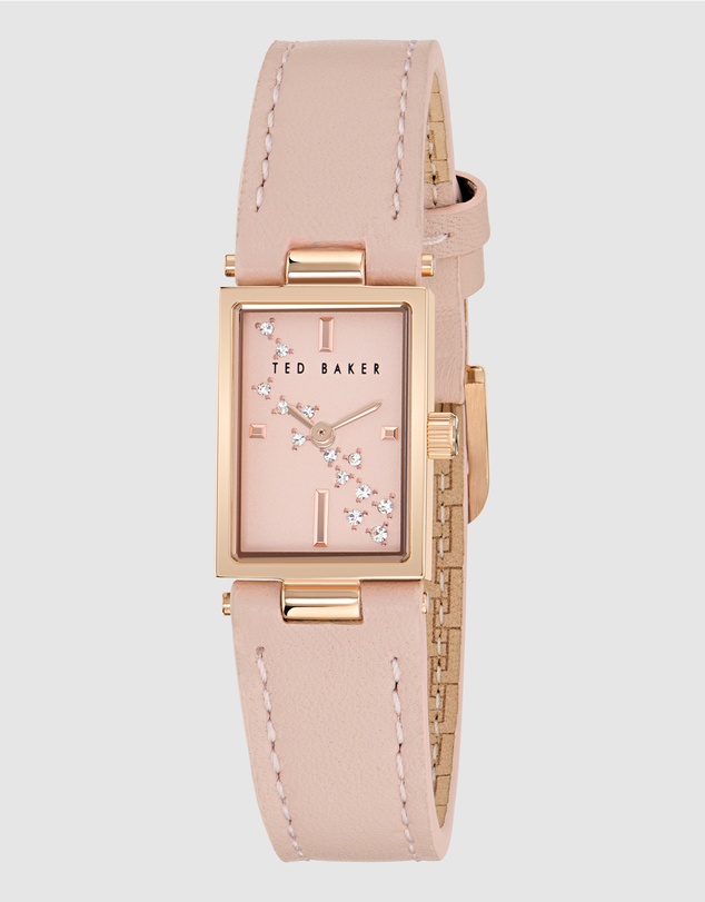 Ted Baker - Lileey Rose Gold-Tone Nude Pink Leather Watch