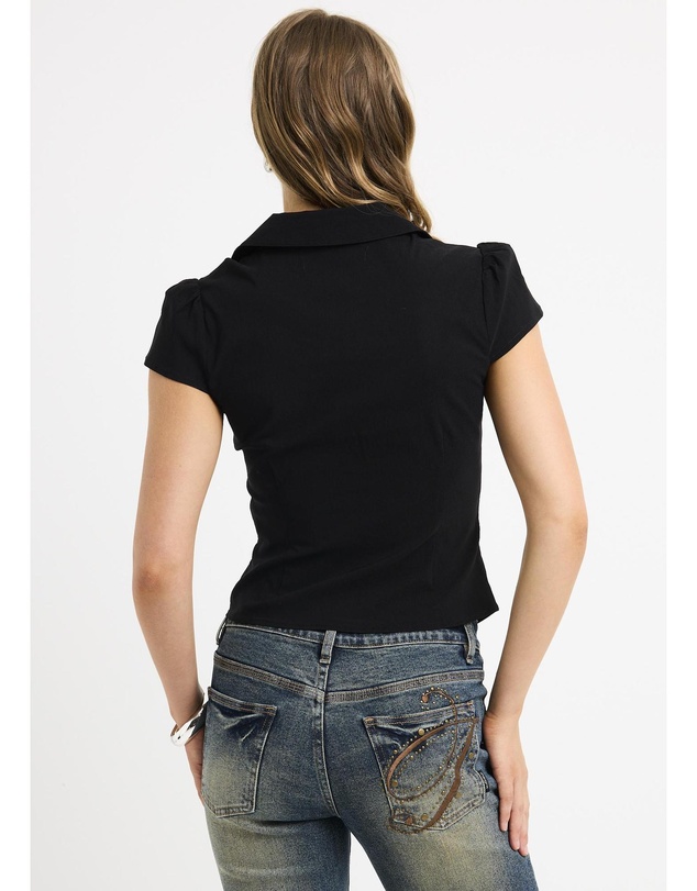 Insight - Cassia Short Sleeve Gather Shirt