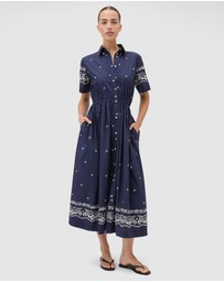 Oroton - Floral Bandana Shirt Dress
