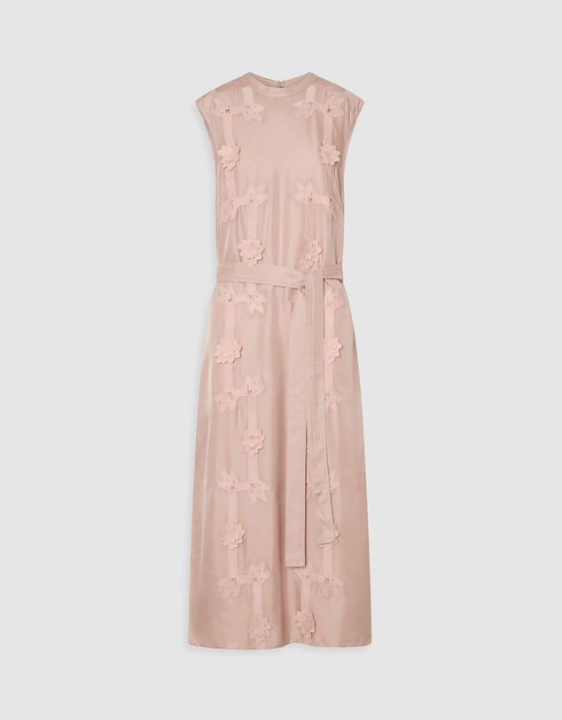 Oroton - Ribbon Trim Silk Sheath Dress
