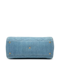 Pre-Loved by Azura Reborn - Pre-Loved Small GG Marmont Matelasse Denim Pearly Satchel