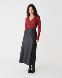 Forcast - Solene Bamboo Wrap Top