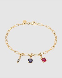 Elli Jewelry - Bracelet Tourmaline Square 925 Sterling Silver