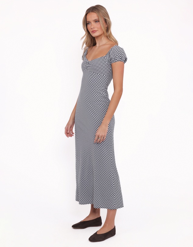 Petal & Pup - Miriam Midi Dress - Black Gingham