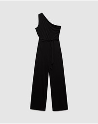 M.N.G - Flamingo Asymmetric Belt Jumpsuit