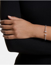 Swarovski - Mesmera cuff, Mixed cuts, White, Rhodium plated