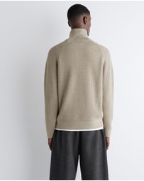 COS - Ribbed Wool Half-Zip Jumper
