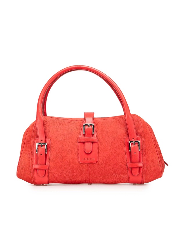 Pre-Loved by Azura Reborn - Pre-Loved loewe Elegant Leather Top Handle Bag with Buckle Details