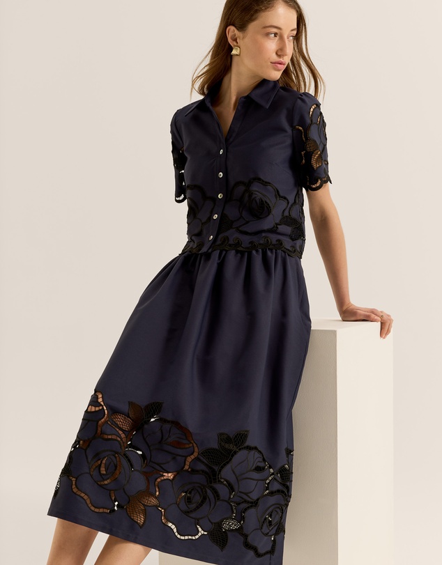 Review - Orchid Lace Midi Skirt