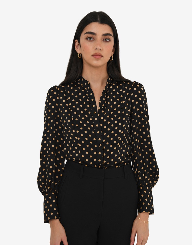 Forcast - Dotti Polka Dot Printed Blouse