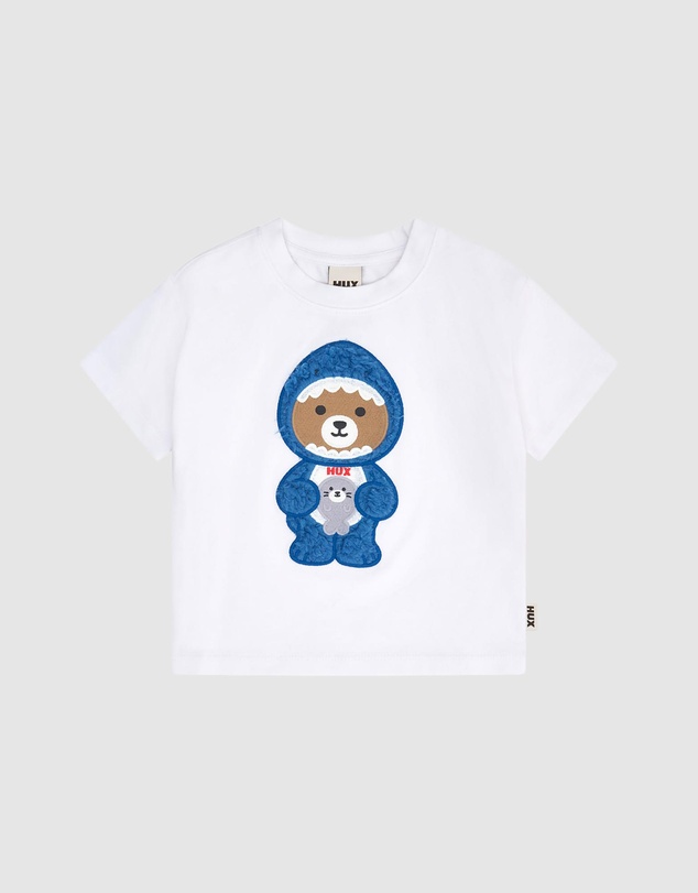 Huxbaby - Great White Bear-Shark Drop Shoulder Tee - ICONIC EXCLUSIVE - Babies-Kids