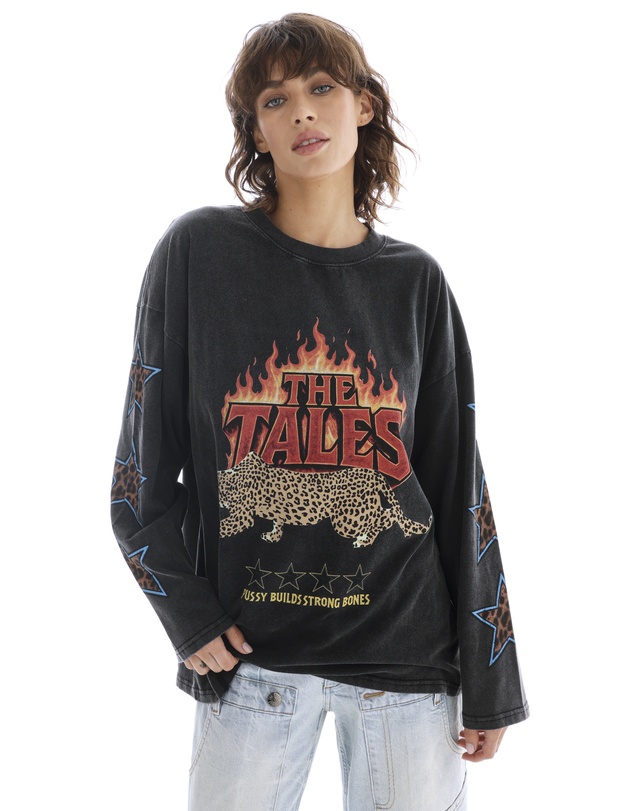 THE TALES - Heart Back Lace Long Sleeve Tee
