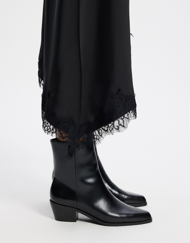 AERE - Smooth Leather Cowboy Ankle Boots