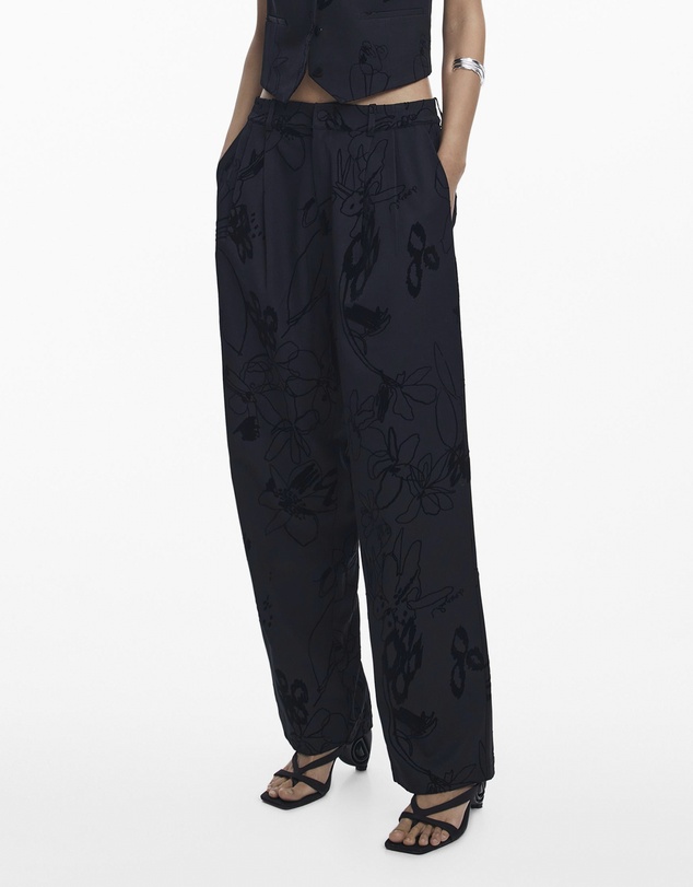 Desigual - Flocked Floral Pants