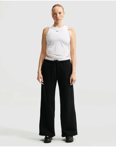 Nike - Studio Fleece Medium Weight Mid-Rise Wide-Leg Pants