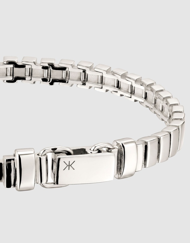 Kuzzoi - Geometric Bar Link Bracelet in 925 Silver