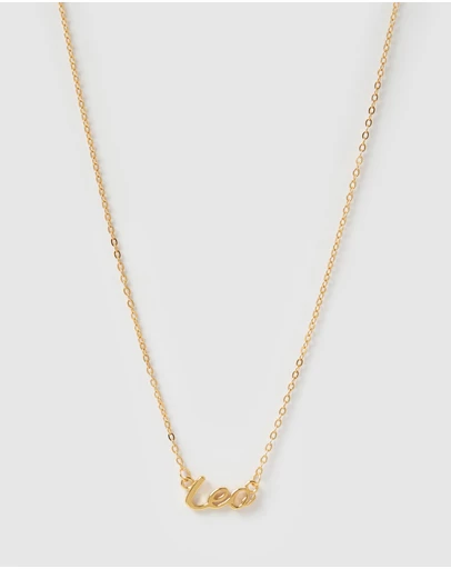 Izoa - Leo Written Star Sign Necklace