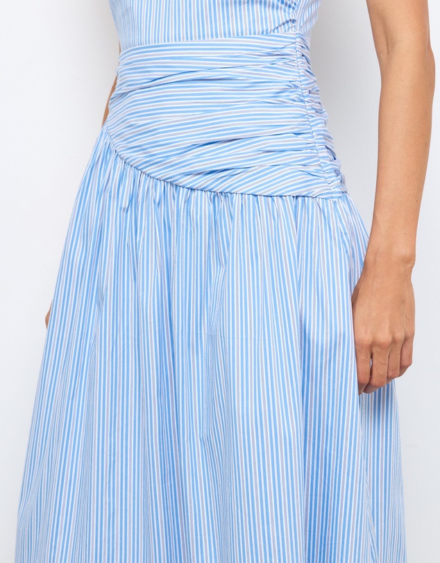 AERE - Teya Cotton Stripe Midi Dress