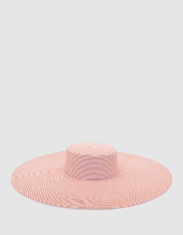 Morgan & Taylor - Savannah Racewear Wide-Brim Boater in Ballet Pink