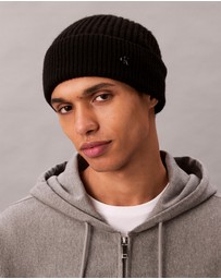 Calvin Klein - Wool Blend Signature Logo Beanie