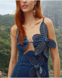Farm Rio - Denim Flower Dress