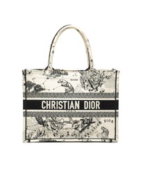 Pre-Loved by Azura Reborn - Pre-Loved Medium Canvas Embroidered Zodiac Toile De Jouy Book Tote
