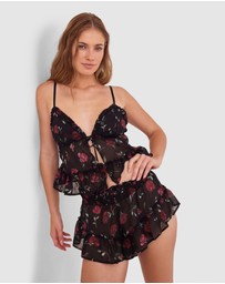 Bras N Things - Elain Cami - Print Floral/Black