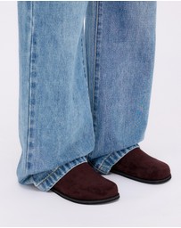 Dazie - Lucy Suede Buckle Mules