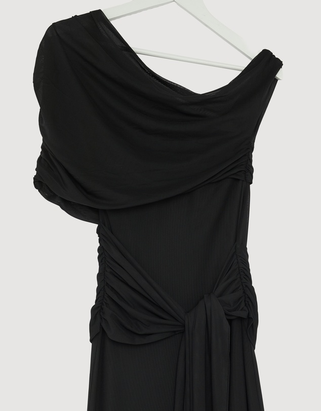 Revibe - Repaired CHANCERY Margot One Shoulder Drape Maxi Dress - AU 10