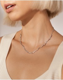 Skagen - Essential Waves Silver Tone Necklace