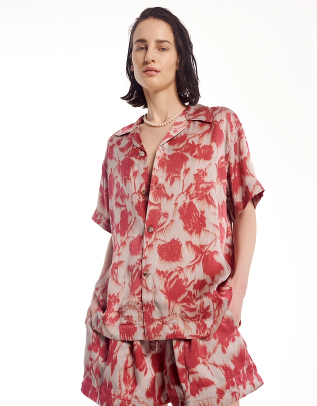 THE TALES - Italian Rose Satin Shorts