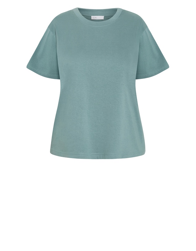 City Chic - Plus size Oversized Crew Neck Tee - dusty sage