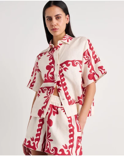 Jag - Wave Linen Shirt - ICONIC EXCLUSIVE