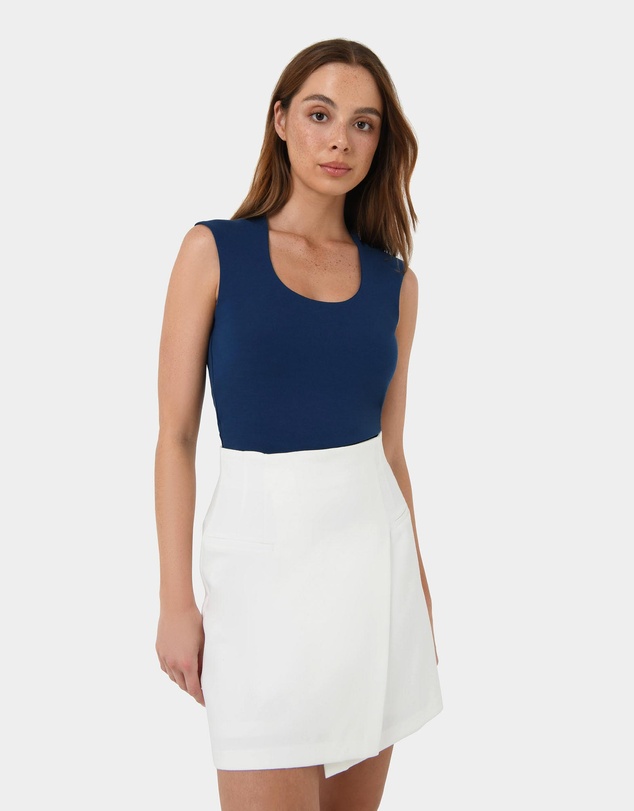 Forcast - Soho Rounded Square Neck Top