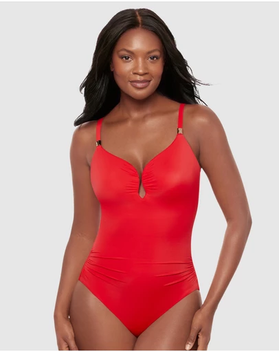Miraclesuit Swimwear  - Razzle Dazzle Antheia Plunge Underwired Shaping Swimsuit