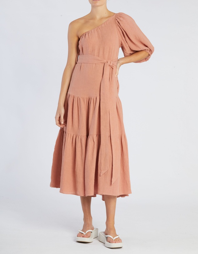 Amelius - Saloma Linen One Shoulder Dress
